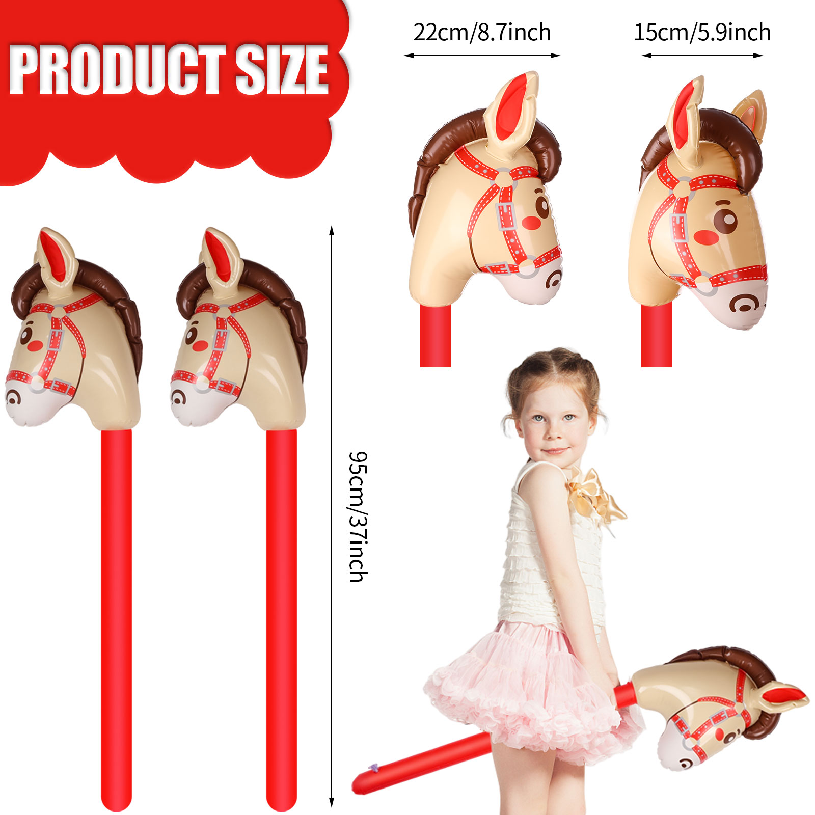 8 Pcs 40 Inch Brown Inflatable Stick Horse Blow Up Horsehead Stick Balloon Horse 8 Pcs 40 Inch Brown Inflatable Stick Horse Blow Up Horsehead Stick Balloon Horse