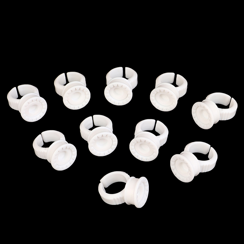 10Pcs Ring Pallet for Eyelash Extension Tattoo Pigment Disposable Ring Holder 10Pcs Ring Pallet for Eyelash Extension Tattoo Pigment Disposable Ring Holder