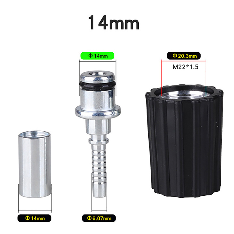 D14 D15mm Ring Nut M22 Car Washer Water Cleaning Hose Pipe Fitting Connec-yn - Bild 10 von 14