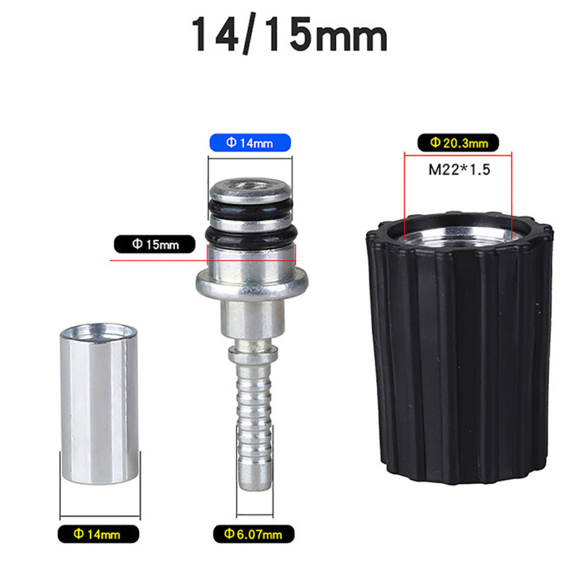 D14 D15mm Ring Nut M22 Car Washer Water Cleaning Hose Pipe Fitting Connec-yn - Bild 11 von 14