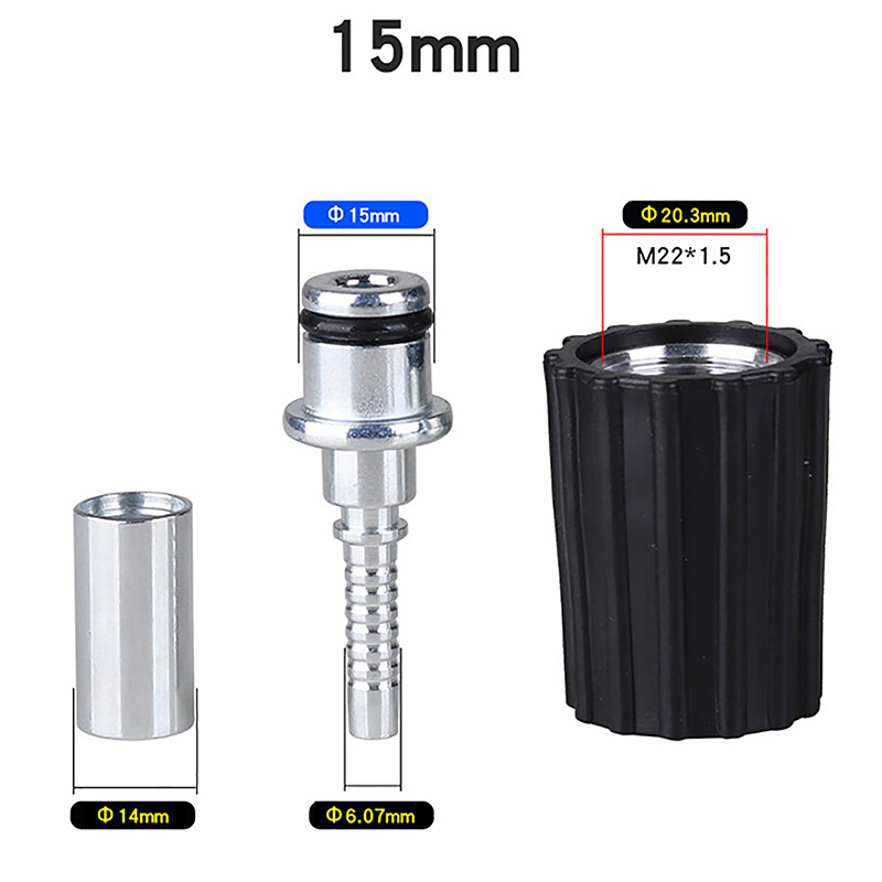 D14 D15mm Ring Nut M22 Car Washer Water Cleaning Hose Pipe Fitting Connec-yn - Bild 2 von 14