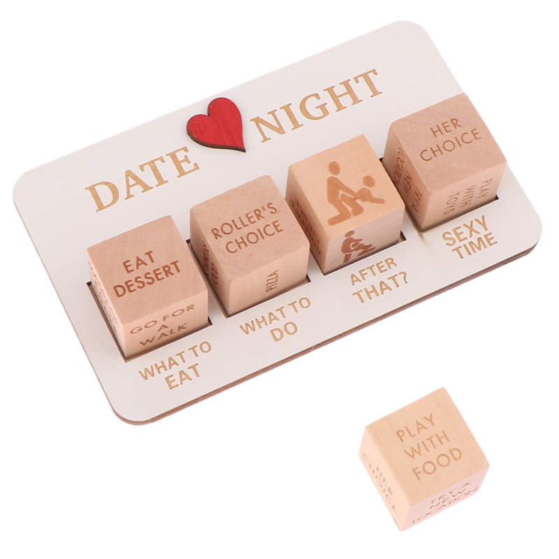 Date Night Dados After Dark Edition, Fecha Noche Juego de Dados de Madera para Parejas GF - Imagen 10 de 12