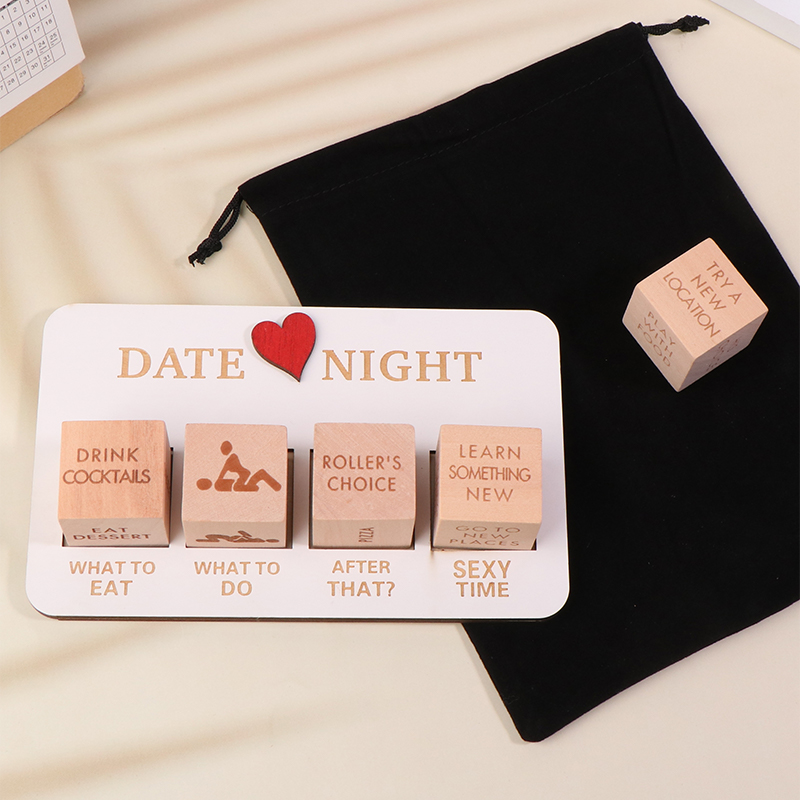 Date Night Dados After Dark Edition, Fecha Noche Juego de Dados de Madera para Parejas GF - Imagen 1 de 12