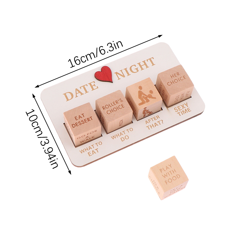 Date Night Dados After Dark Edition, Fecha Noche Juego de Dados de Madera para Parejas GF - Imagen 3 de 12