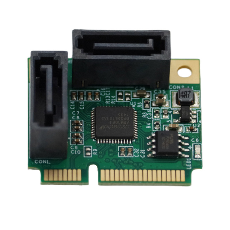 Mini PCI E TO 2 Port SATA 3.0 Expansion Adapter Card Mini PCIe Add