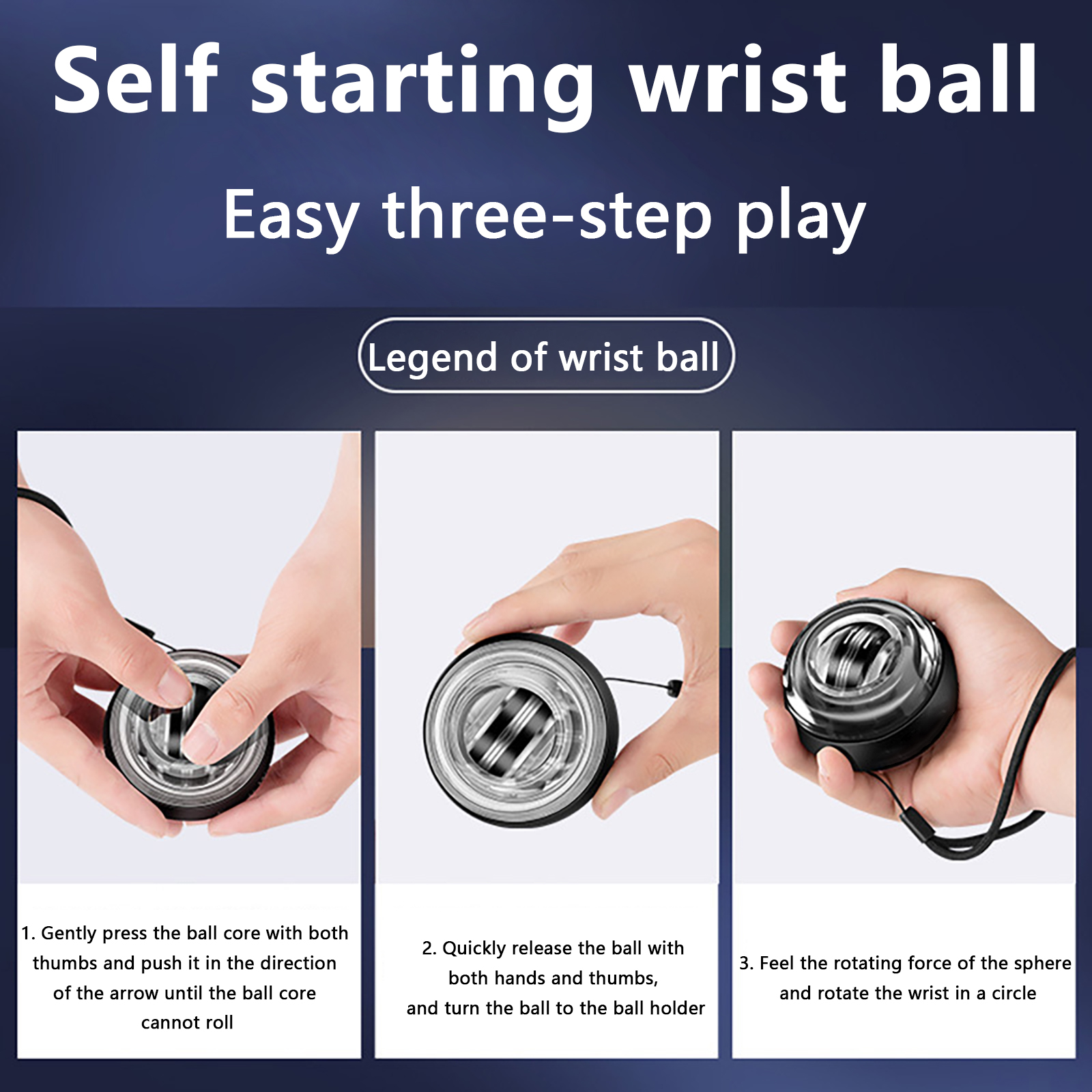 Powerball Ranges LED GYROSCOPIC POWERBALL Autostart Range Gyro Power Arms Handgelenkball ...