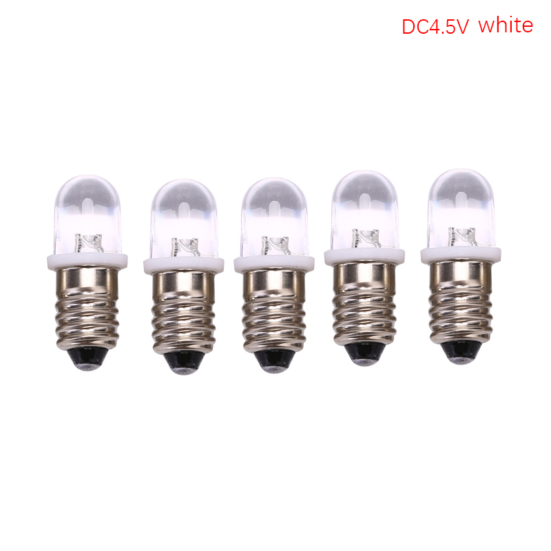 5pcs E10 Led Bulb DC 3V 4.5V Instrunt Bulb Indicator Bulb Flashlight~gw F❤❤