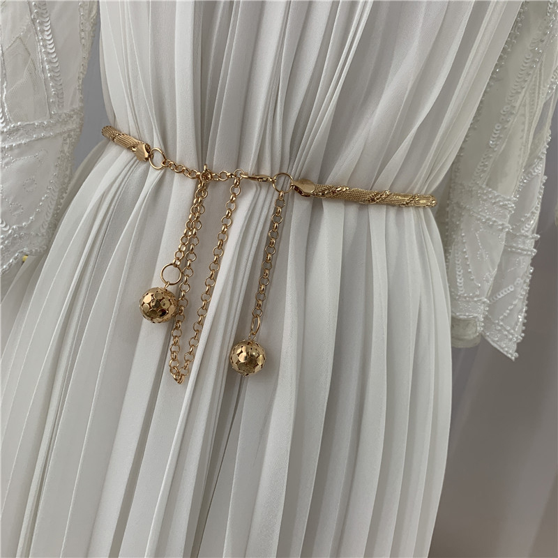 New Metal Dress Belt Women Waistband Chain Fashion:0J.I4