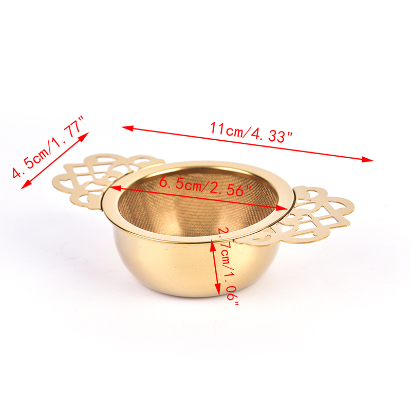 STAINLESS STEEL TEA Strainer With Drip Bowl Traditional Hanging Infuser