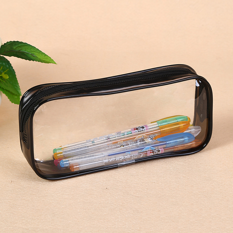 Soft Plastic Transparent Pencil Case Student Pvc Clear Pen Bag Transparent Ba LS