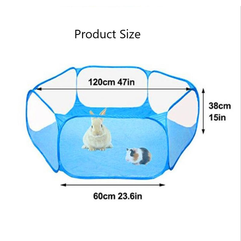 Portable Small Pet Cage Transparent Hedgehog Hamster Tent Playpen Yard