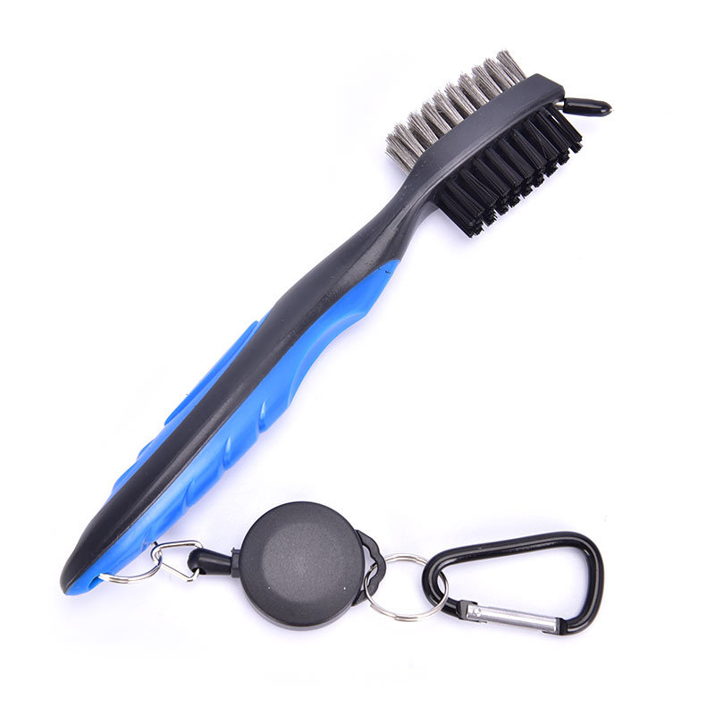 Golf Club Brush Groove Cleaning Brush 2 Sided Golf Putter Wedge Ball Cleaner T-❤