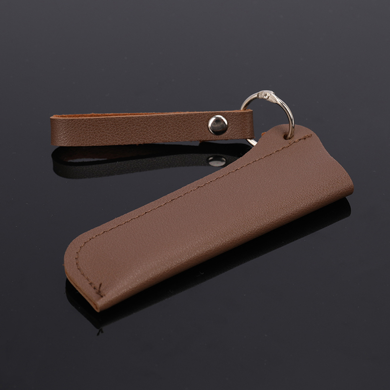Fold First Layer PU Leather Cowhide Straight Case Sheath .YH Sn