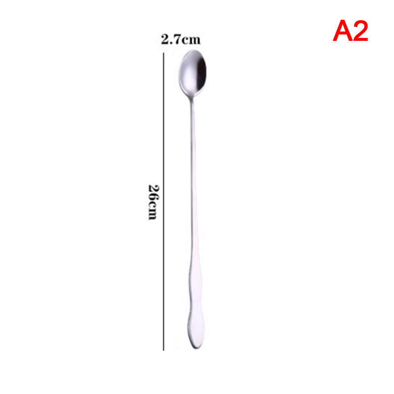 1pc creative stainless steel long handle coffee spoon stirring ice spo-yn - Picture 14 of 18