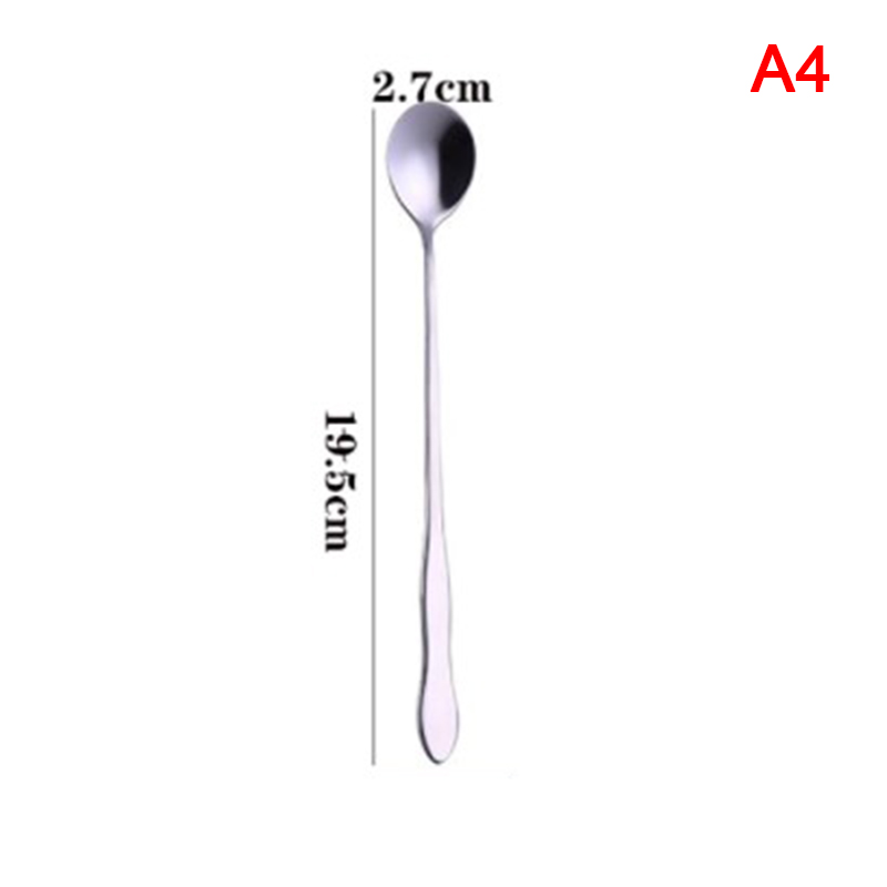 1pc creative stainless steel long handle coffee spoon stirring ice spo-yn - Picture 11 of 18