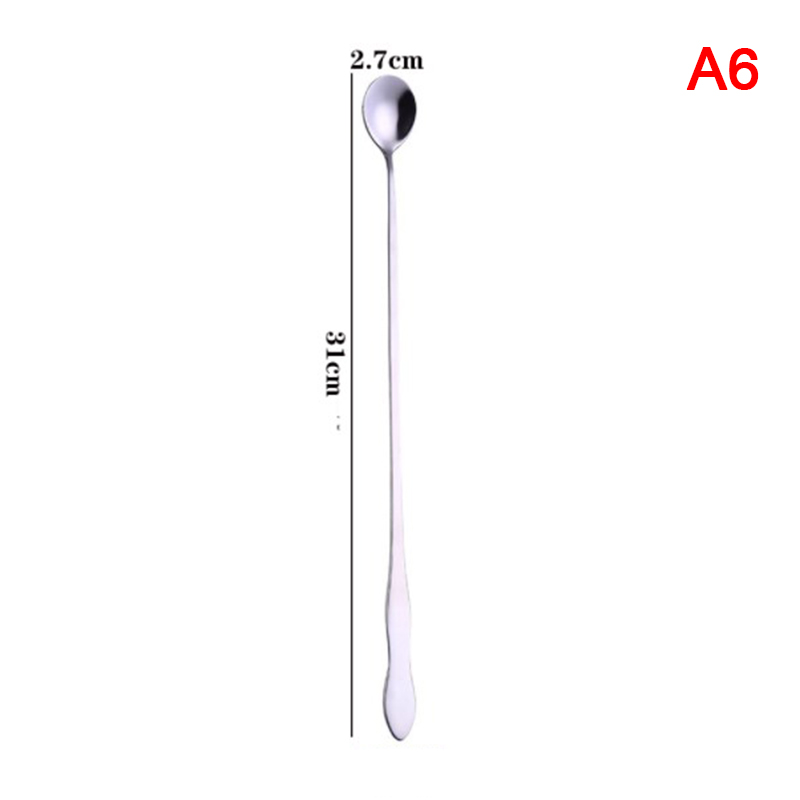 1pc creative stainless steel long handle coffee spoon stirring ice spo-yn - Picture 15 of 18