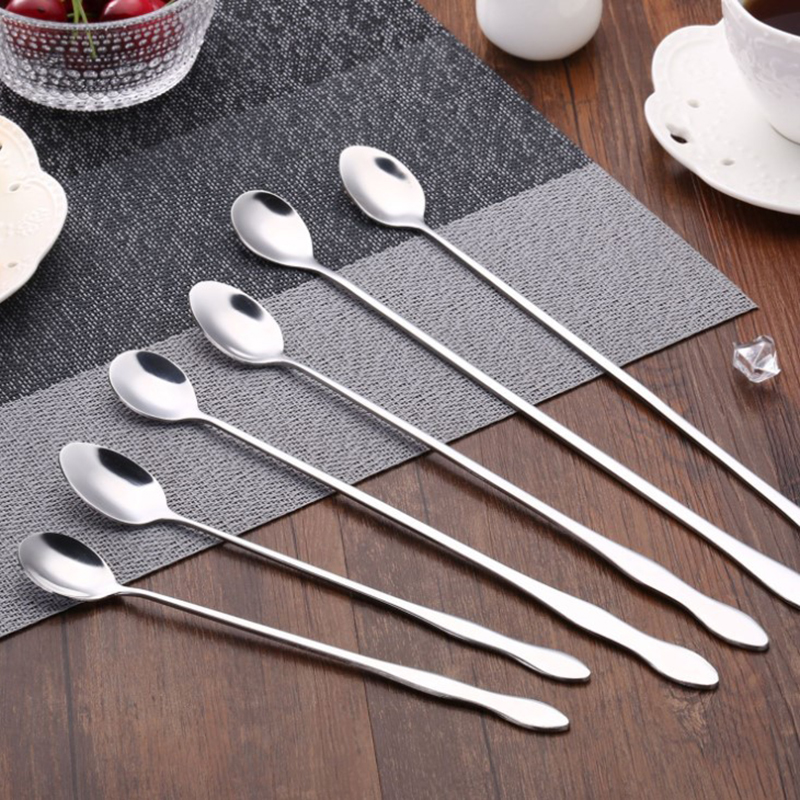 1pc creative stainless steel long handle coffee spoon stirring ice spo-yn - Picture 1 of 18