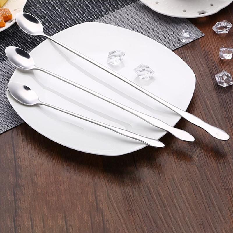 1pc creative stainless steel long handle coffee spoon stirring ice spo-yn - Picture 8 of 18