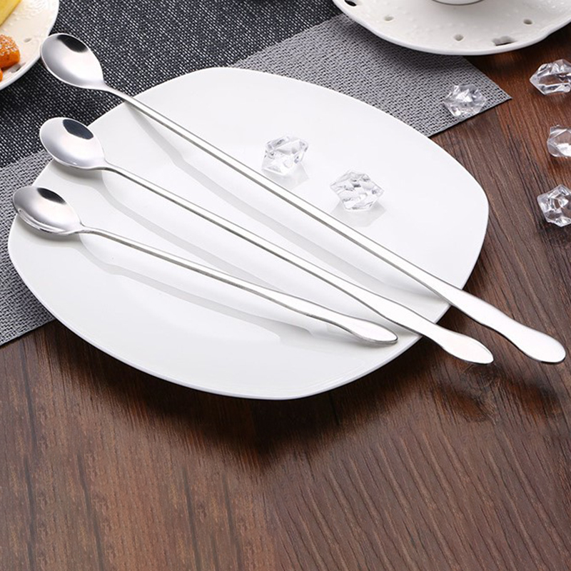 1pc creative stainless steel long handle coffee spoon stirring ice spo-yn - Picture 9 of 18