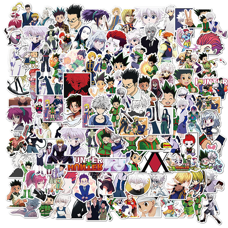 100pcs Pack X Hunter Anime Stickers Laptop Bicycle Guitar Skateboard ...