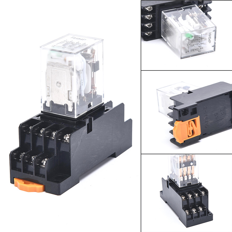 24v Dc My4n-j My4nj Hh54p-l De La Bobina Relé De Cubo Y Base | Cuotas sin interés