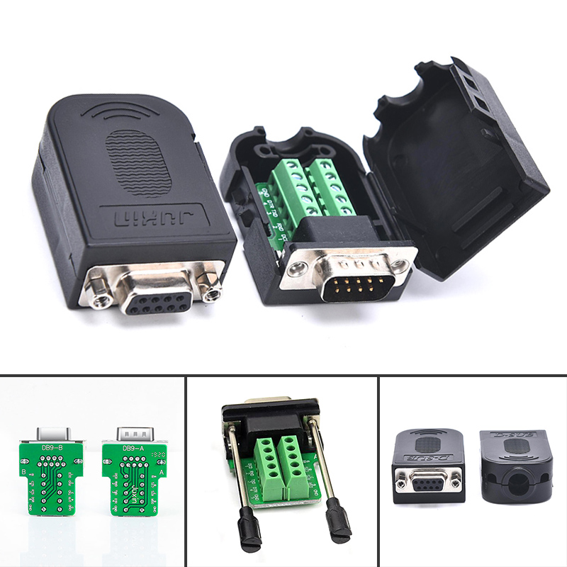 DB9 Connector RS232 Male Female 9 Pin RS485 Breakout Terminals COM ...