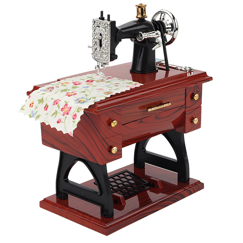 Sewing Machine Music Box Retro Sewing Clockwork Home Crafts Decoration GiftL-bu - Picture 7 of 9