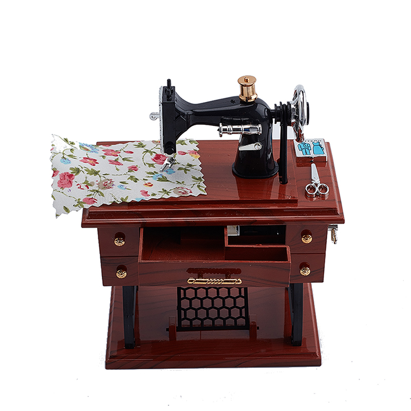 Sewing Machine Music Box Retro Sewing Clockwork Home Crafts Decoration GiftL-bu - Picture 8 of 9