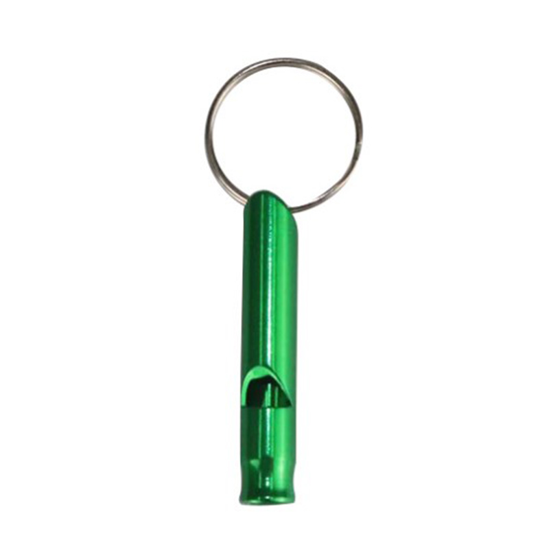 10pcs/lot Mixed Aluminum Emergency Survival Whistle Keychain For