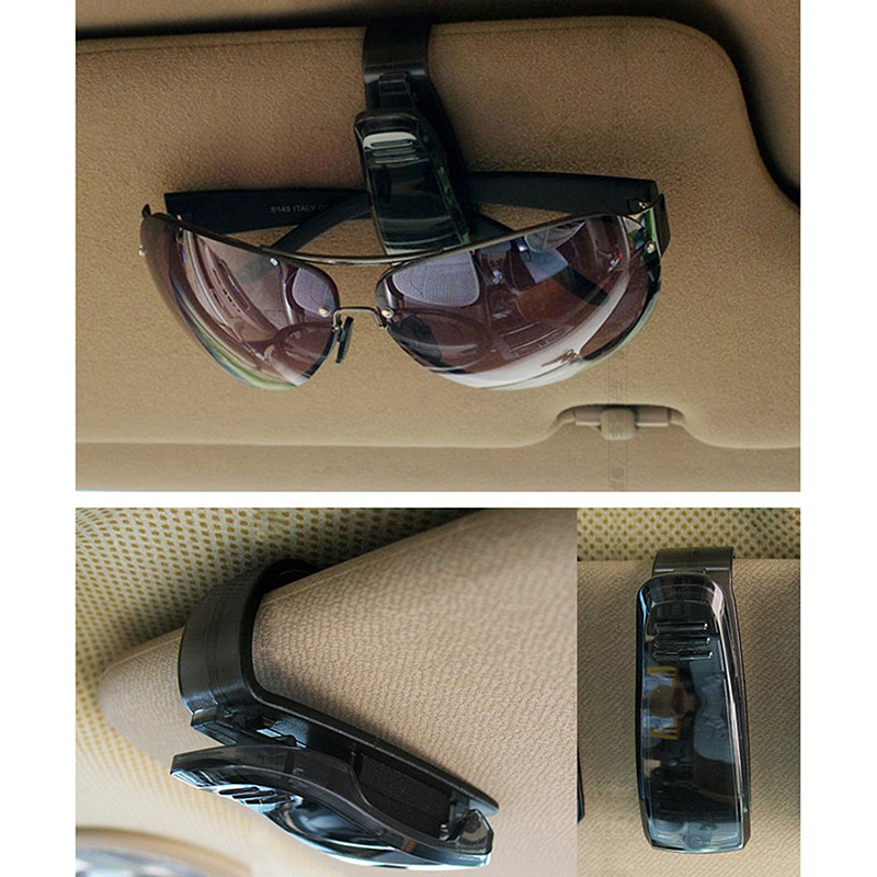 Car Accessories Sun Visor Sunglass Eyeglasses Glasses Card Pen Abs Hold WF