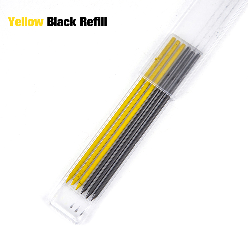 Solid Carpenter Pencil Refill Leads Built-in Sharpener Deep Hole Marker Tool F❤❤