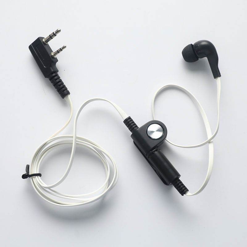 Casque-micro HeyNana 2 Broches - Compatible Baofeng UV-5R - Oreillette PTT Pour Talkie-walkie