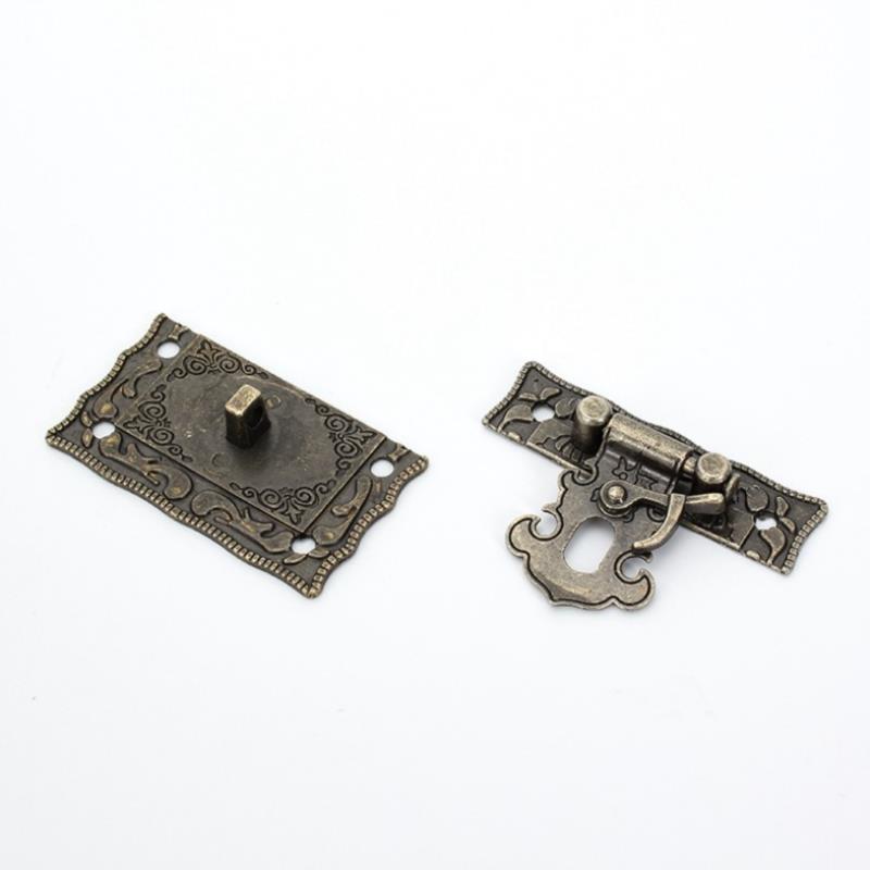 Antique Style Bronze Jewelry Tool Box Cabinet Drawer Lock Latch Toggle +  Screws 