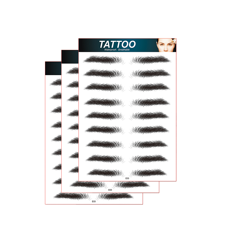 10 Pairs Eyebrow Tattoo for Men Realistic Fake Eyebrows Popular Transfer Sti ❤B❤ - Bild 7 von 11