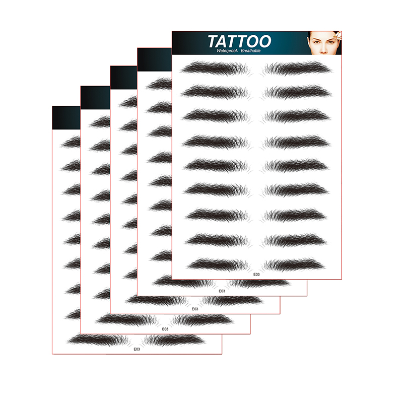 10 Pairs Eyebrow Tattoo for Men Realistic Fake Eyebrows Popular Transfer Sti ❤B❤ - Bild 6 von 11