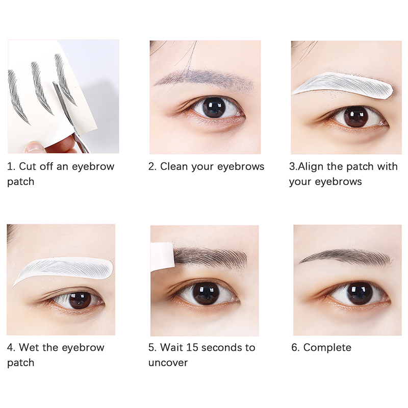 10 Pairs Eyebrow Tattoo for Men Realistic Fake Eyebrows Popular Transfer Sti ❤B❤ - Bild 4 von 11