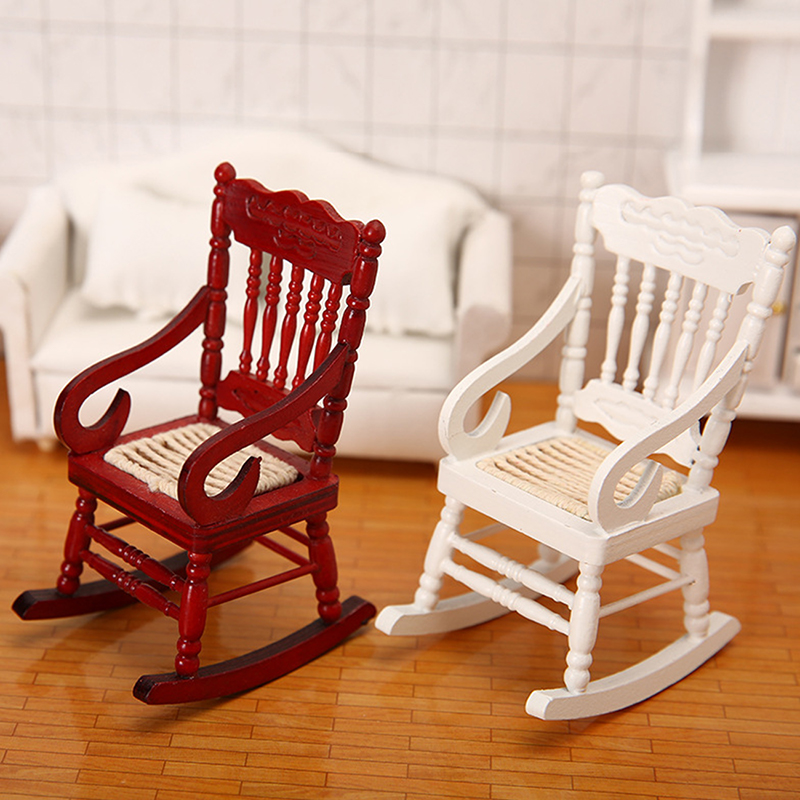 Lit Superposé Miniature 1:12 Pour Maison De Poupée - Bois, Motif Géométrique, Avec échelle, Décoration