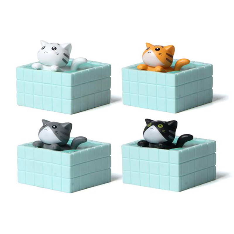 1PC Miniature Bathtub cat micro landscape Fairy Garden Figurines Home Decor ba