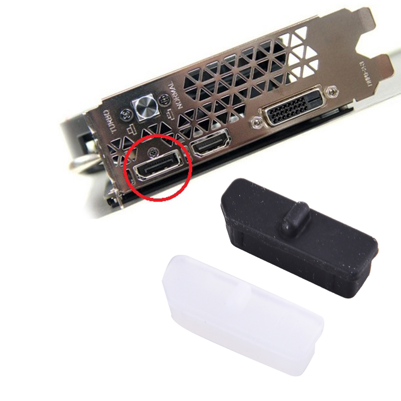 10pcs  DisplayPort Protective Cover Rubber Covers Dust Cap For Computer DP .n H8