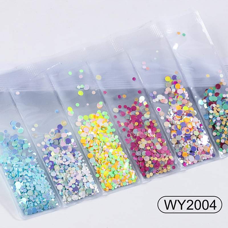 6 grids/bag Nail Art Sequins Colorful Nail Polish Flakes Foils For Manicures*d* - Picture 14 of 30