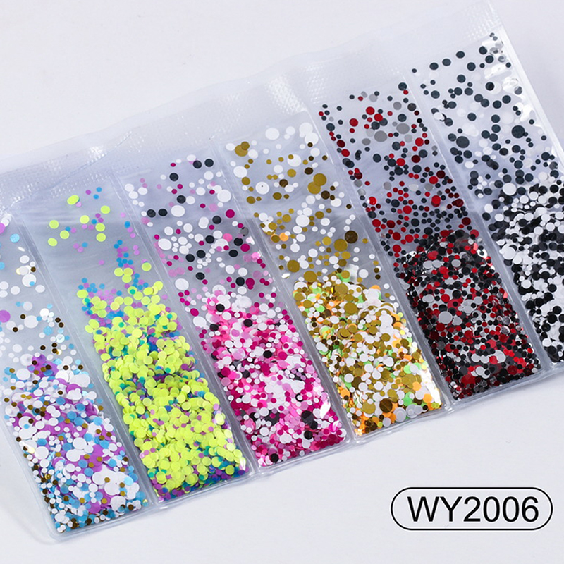 6 grids/bag Nail Art Sequins Colorful Nail Polish Flakes Foils For Manicures*d* - Picture 16 of 30