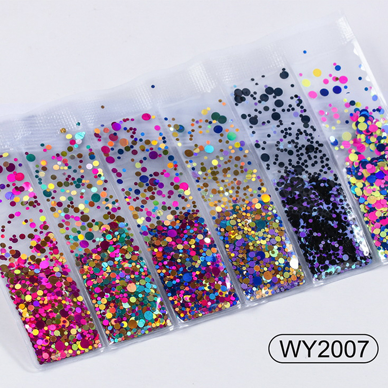 6 grids/bag Nail Art Sequins Colorful Nail Polish Flakes Foils For Manicures*d* - Picture 17 of 30