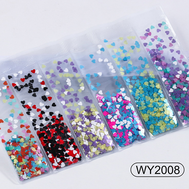 6 grids/bag Nail Art Sequins Colorful Nail Polish Flakes Foils For Manicures*d* - Picture 18 of 30