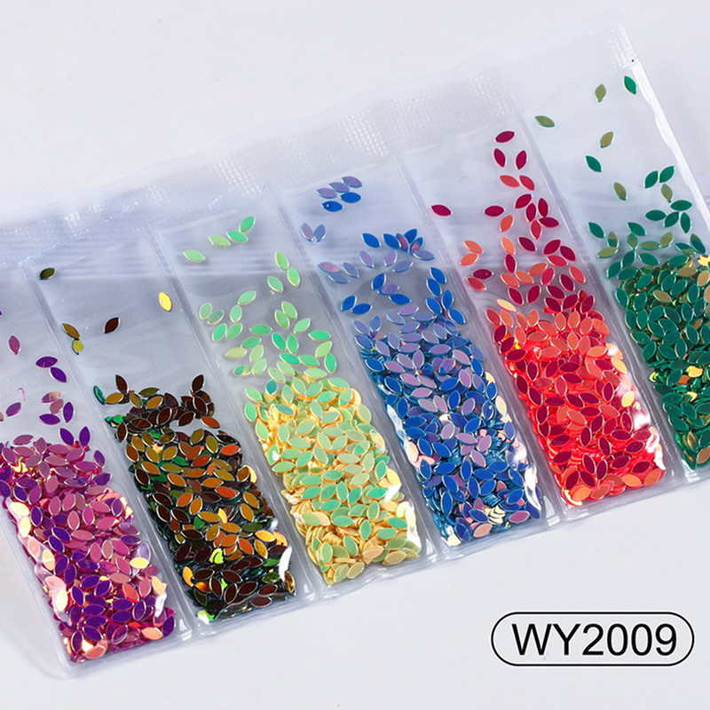 6 grids/bag Nail Art Sequins Colorful Nail Polish Flakes Foils For Manicures*d* - Picture 19 of 30
