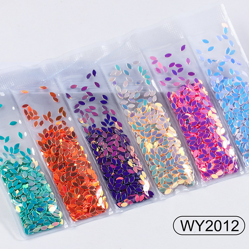 6 grids/bag Nail Art Sequins Colorful Nail Polish Flakes Foils For Manicures*d* - Picture 10 of 30