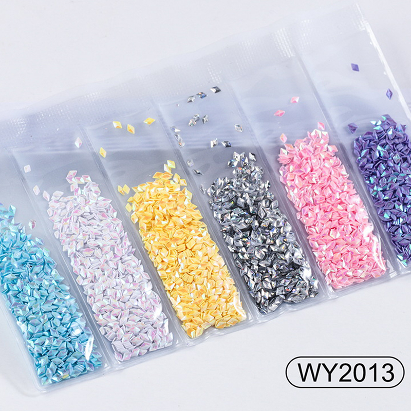 6 grids/bag Nail Art Sequins Colorful Nail Polish Flakes Foils For Manicures*d* - Picture 11 of 30