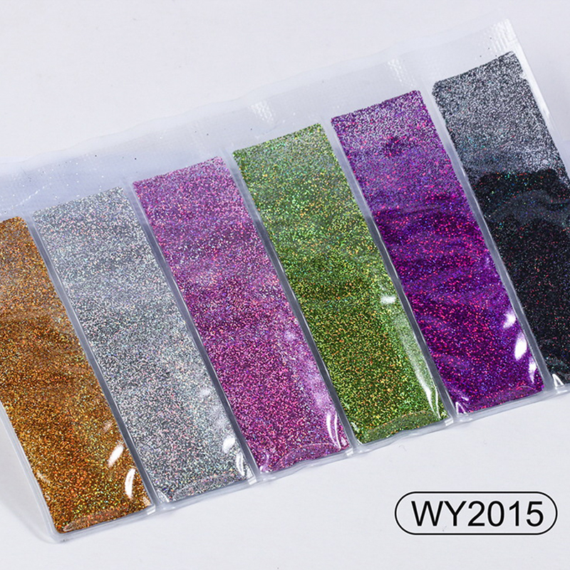 6 grids/bag Nail Art Sequins Colorful Nail Polish Flakes Foils For Manicures*d* - Picture 25 of 30