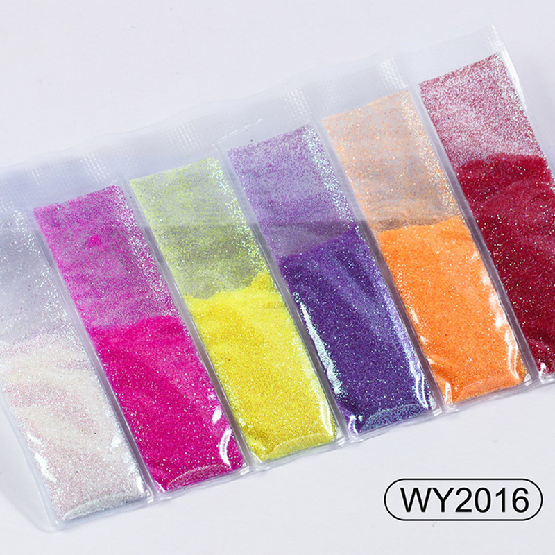 6 grids/bag Nail Art Sequins Colorful Nail Polish Flakes Foils For Manicures*d* - Picture 26 of 30