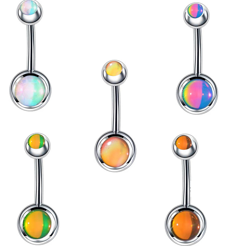 Holographic belly button ring deals