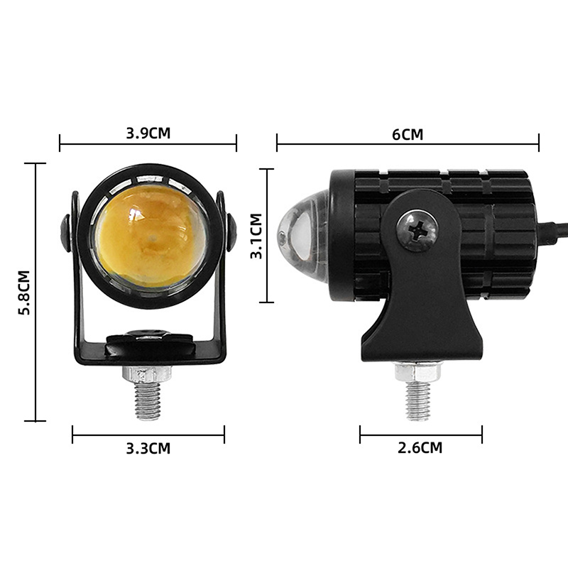 Dual Color Motorcycle LED Headlight Fisheye Lens LED Motorcycle Li-qk ...
